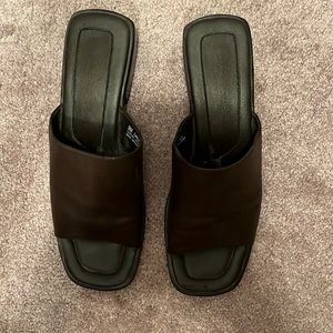 Slip on brown shoes size 9M